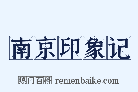 南京印象记是什么意思的图片